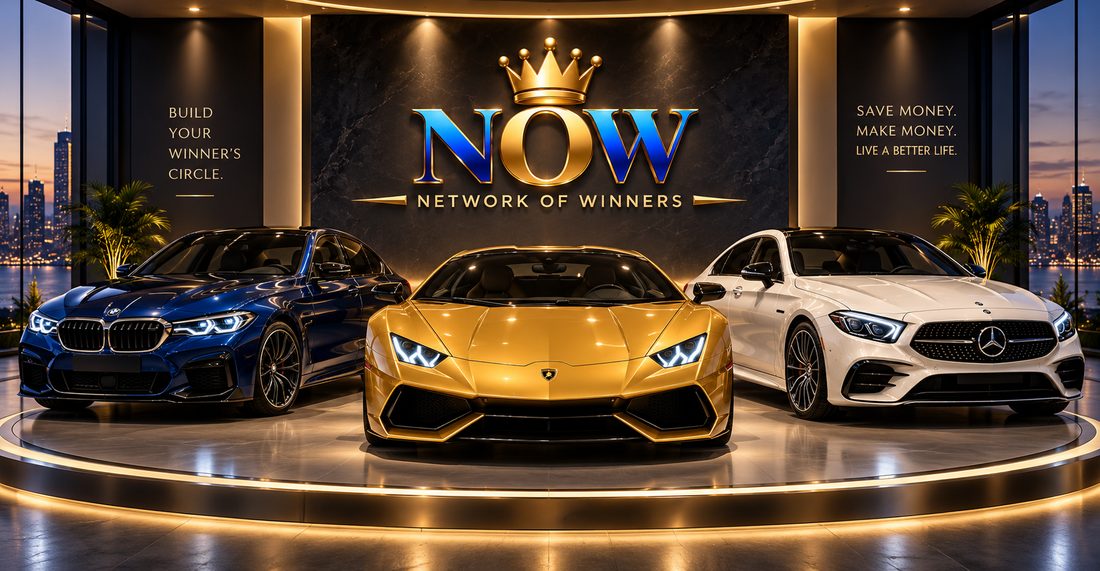 Luxury vehicles presented in a Network of Winners showroom